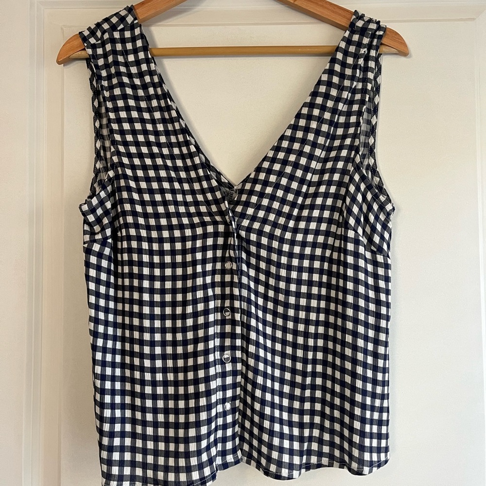 ASOS checkered blouse